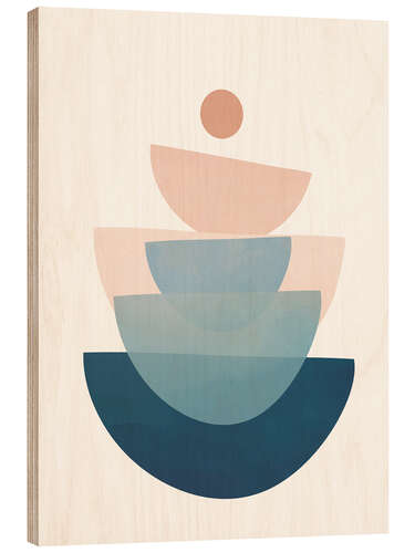 Cuadro de madera Abstract Minimal Shapes