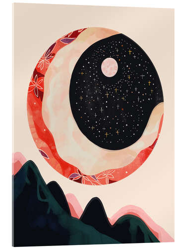 Tableau en verre acrylique Mystic Moon
