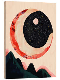 Wood print Mystic Moon - Artsy Sesta