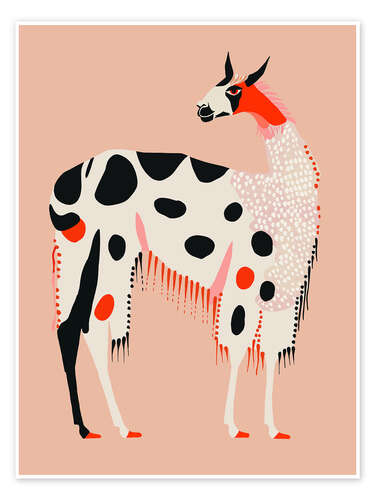 Poster Lama der Anden
