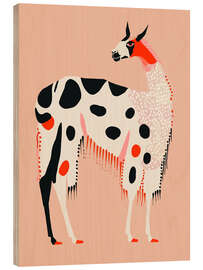 Holzbild Lama der Anden - Artsy Sesta