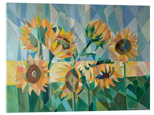 Acrylic print Golden suns in the summer light