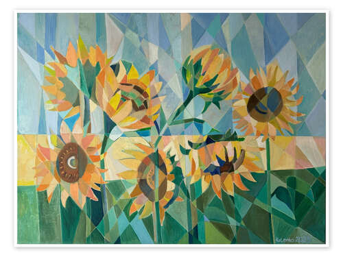 Poster Goldene Sonnen im Sommerlicht