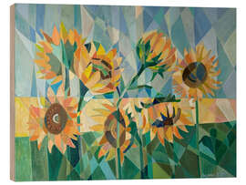 Holzbild Goldene Sonnen im Sommerlicht