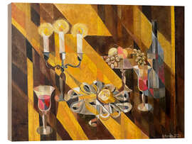 Cuadro de madera Still life with oysters and candles - Iuliia Kotenko