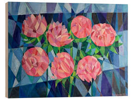 Wood print Peony Dreams - Iuliia Kotenko