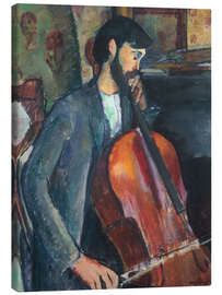 Leinwandbild Der Violoncello-Spieler - Amedeo Modigliani