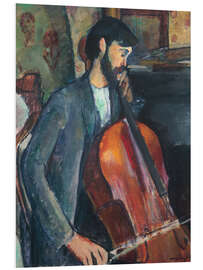 Hartschaumbild Der Violoncello-Spieler