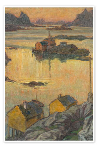 Plakat An August night, study from Northern Norway