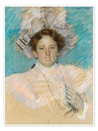 Póster Adaline Havemeyer in a white hat