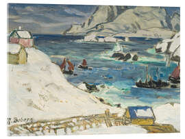 Akrylbilde Fleeing the storm, study from Northern Norway - Anna Katarina Boberg