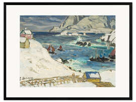 Gerahmter Kunstdruck Flucht vor dem Sturm, Studie aus Nordnorwegen