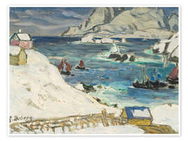 Veggbilde Fleeing the storm, study from Northern Norway - Anna Katarina Boberg