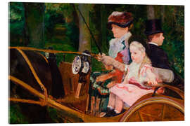 Acrylglasbild Dame und Mädchen auf einer Kutsche - Mary Stevenson Cassatt