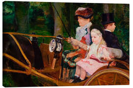 Tableau sur toile Lady and girl on a carriage - Mary Stevenson Cassatt