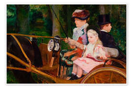 Taulu Lady and girl on a carriage - Mary Stevenson Cassatt