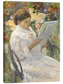 Stampa su tela On a balcony - Mary Stevenson Cassatt