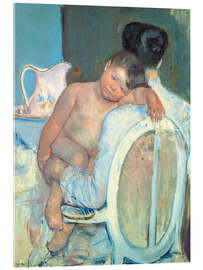 Acrylglasbild Sitzende Frau mit Kind auf dem Arm - Mary Stevenson Cassatt