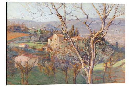 Alubild Landschaft aus der Region Florenz