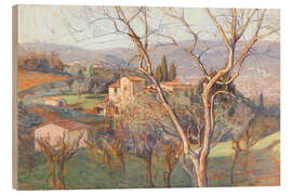 Cuadro de madera Landscape from the region of Florence - Elin Danielson-Gambogi