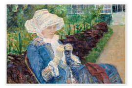 Poster Lydia is crocheting in Marly's garden - Mary Stevenson Cassatt