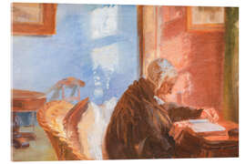 Acrylglasbild Die Mutter des Künstlers im roten Zimmer, 1909 - Anna Ancher