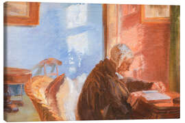 Leinwandbild Die Mutter des Künstlers im roten Zimmer, 1909 - Anna Ancher