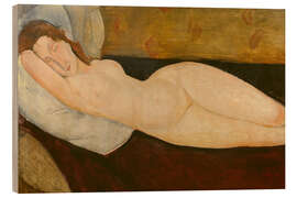 Holzbild Liegender Akt