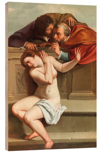 Wood print Susanna and the Elders