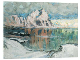 Acrylic print Boats between the mountains, study from the Lofoten - Anna Katarina Boberg