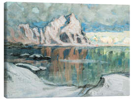 Obraz na płótnie Boats between the mountains, study from the Lofoten - Anna Katarina Boberg