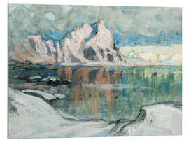 Magnettafel Boote zwischen den Bergen, Studie von den Lofoten