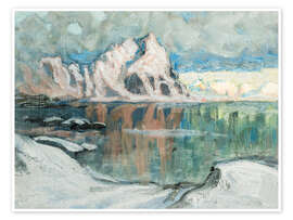 Billede Boats between the mountains, study from the Lofoten - Anna Katarina Boberg