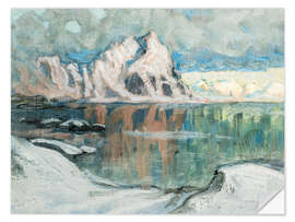 Wandsticker Boote zwischen den Bergen, Studie von den Lofoten