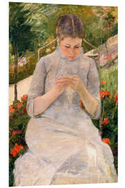 Hartschaumbild Junges Mädchen im Garten