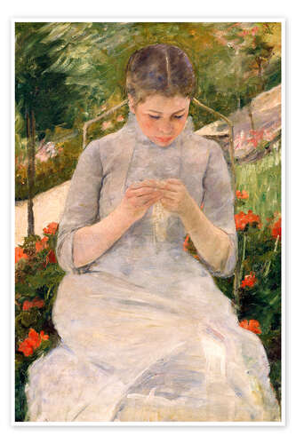 Póster Young girl in the garden