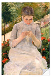 Wandsticker Junges Mädchen im Garten