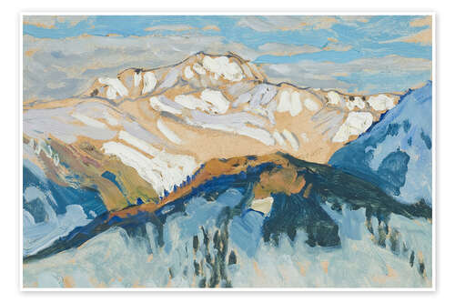 Poster Mountains, Study from Switzerland
