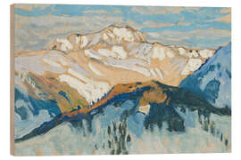 Wood print Mountains, Study from Switzerland