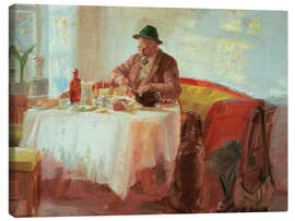 Canvas print Breakfast before the hunt - Anna Ancher