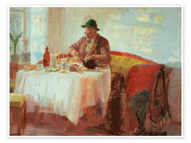 Póster Breakfast before the hunt - Anna Ancher