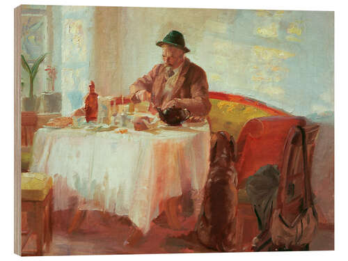 Cuadro de madera Breakfast before the hunt