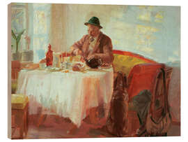 Cuadro de madera Breakfast before the hunt - Anna Ancher