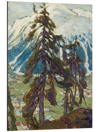 Magnettafel Tannen vor Bergen, Studie aus Nordnorwegen