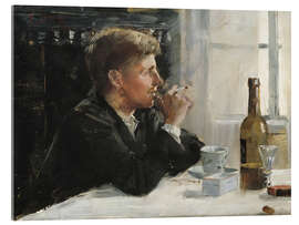 Akrylglastavla Seated Man at the Table, 1886 - Elin Danielson-Gambogi