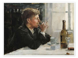 Reprodução Seated Man at the Table, 1886 - Elin Danielson-Gambogi