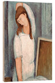 Holzbild Hebuterne mit dem linken Arm über dem Kopf, 1919