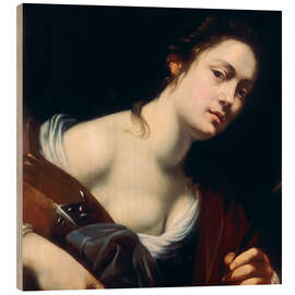Wood print Saint Catherine - Artemisia Gentileschi