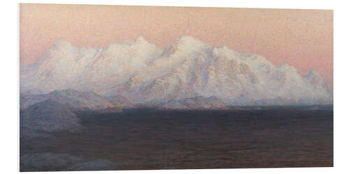 Foam board print Mountains, study from Northern Norway