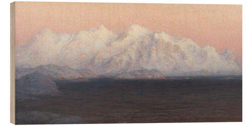 Wood print Mountains, study from Northern Norway